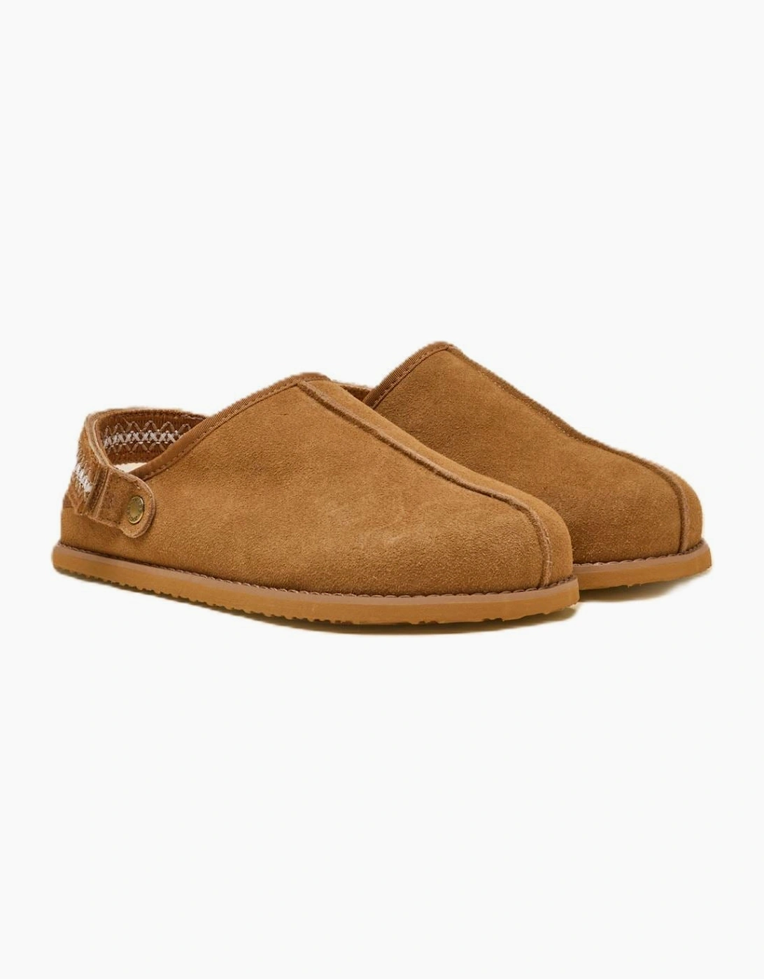 Joules Clog Suede Women's Chestnut Brown Slippers