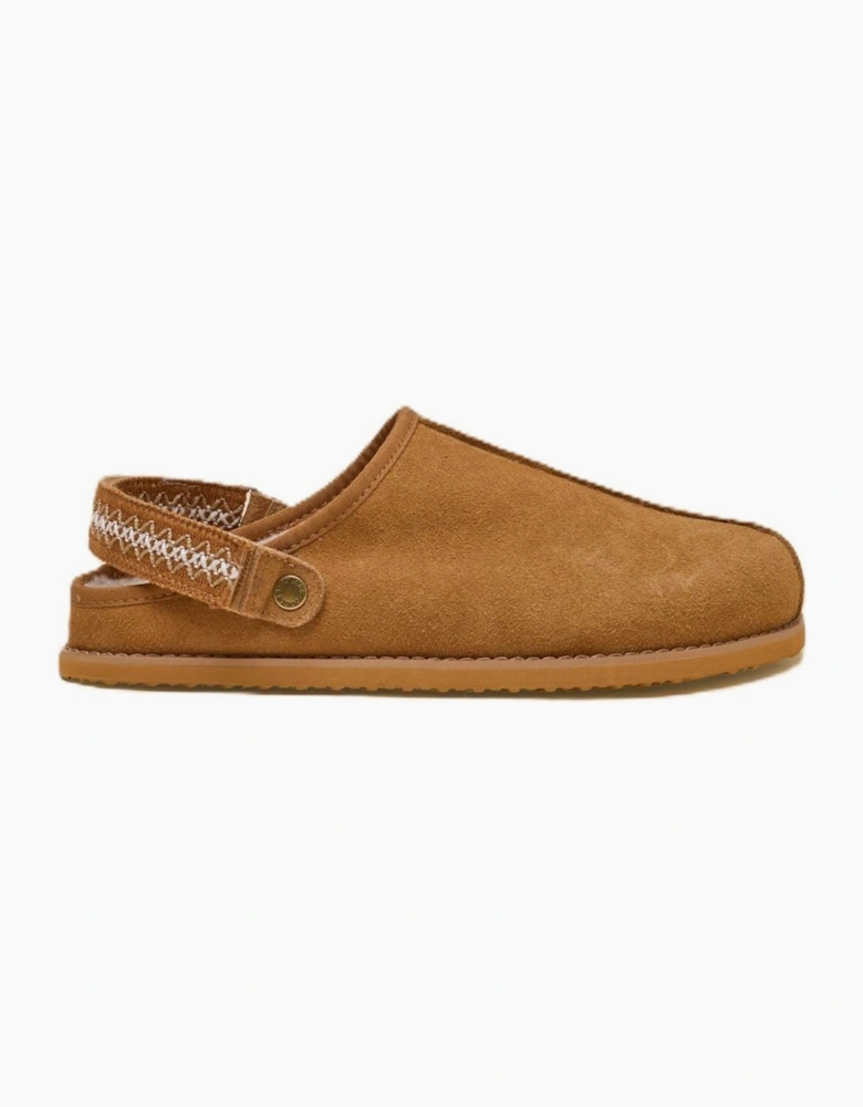 Joules Clog Suede Women's Chestnut Brown Slippers