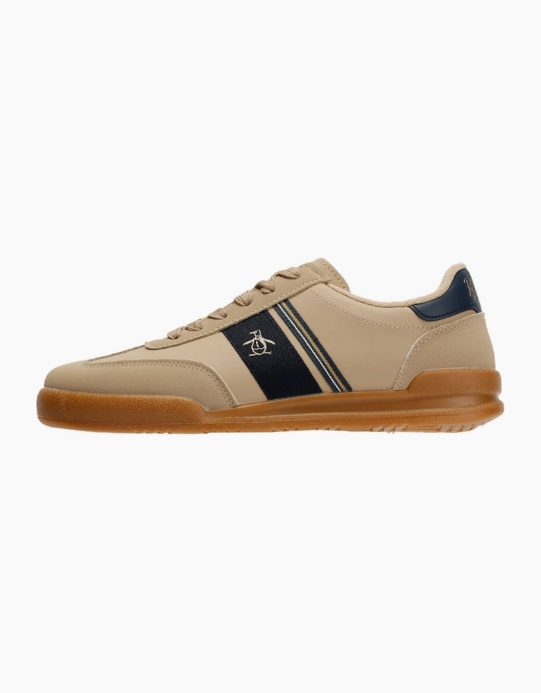 Penguin Gaz Men's Beige/Navy Trainers