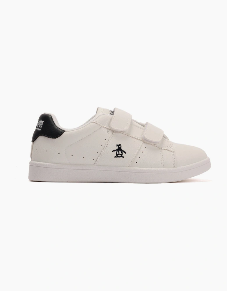Penguin Junior Marble White/Navy Trainers