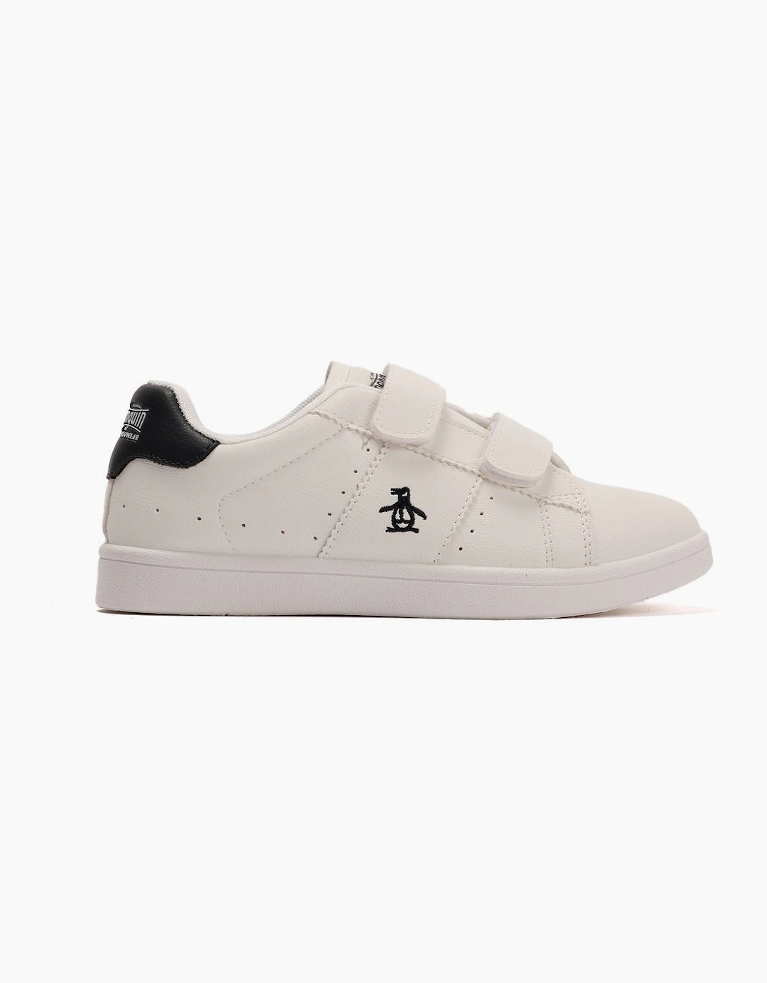 Penguin Junior Marble White/Navy Trainers