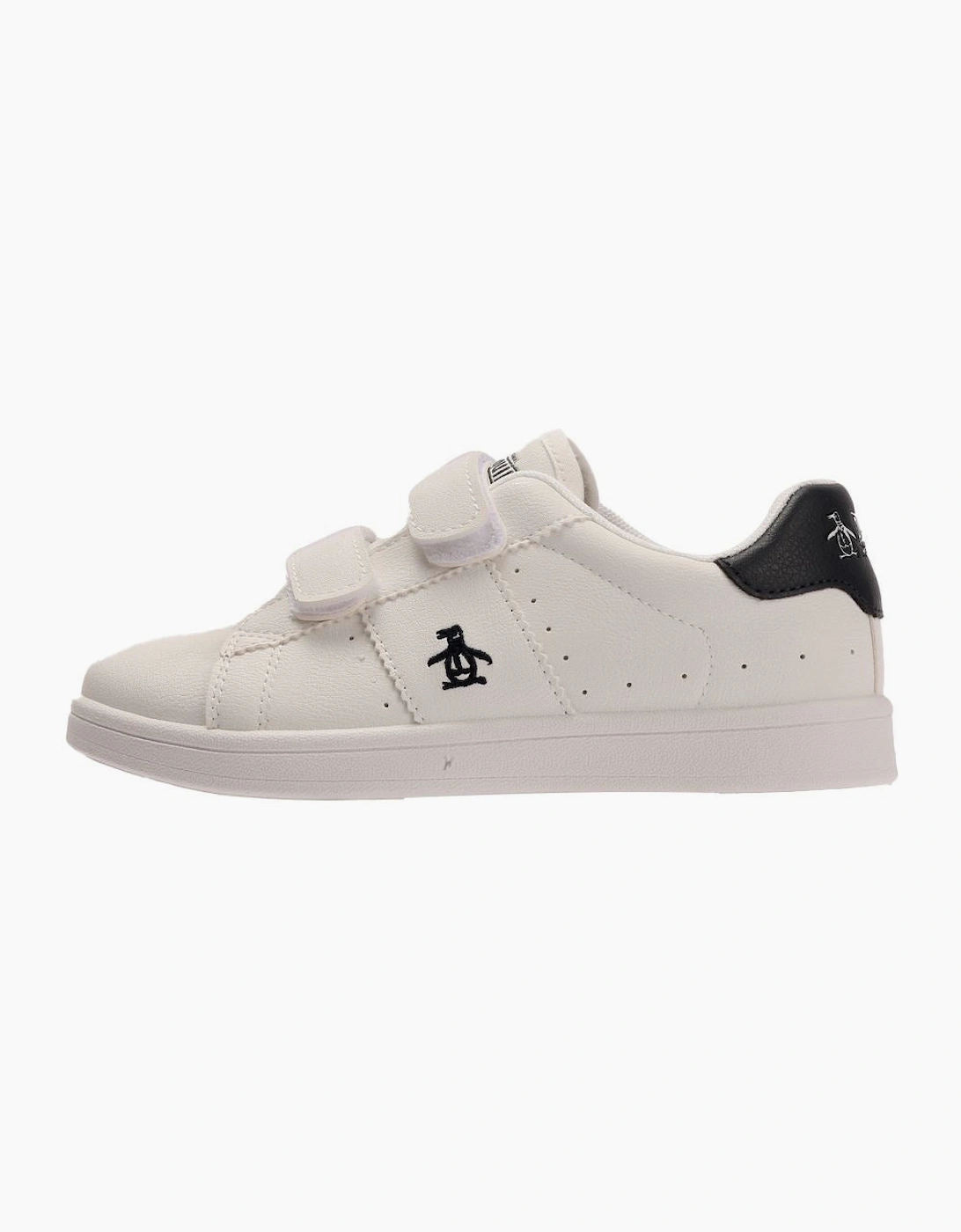 Penguin Junior Marble White/Navy Trainers