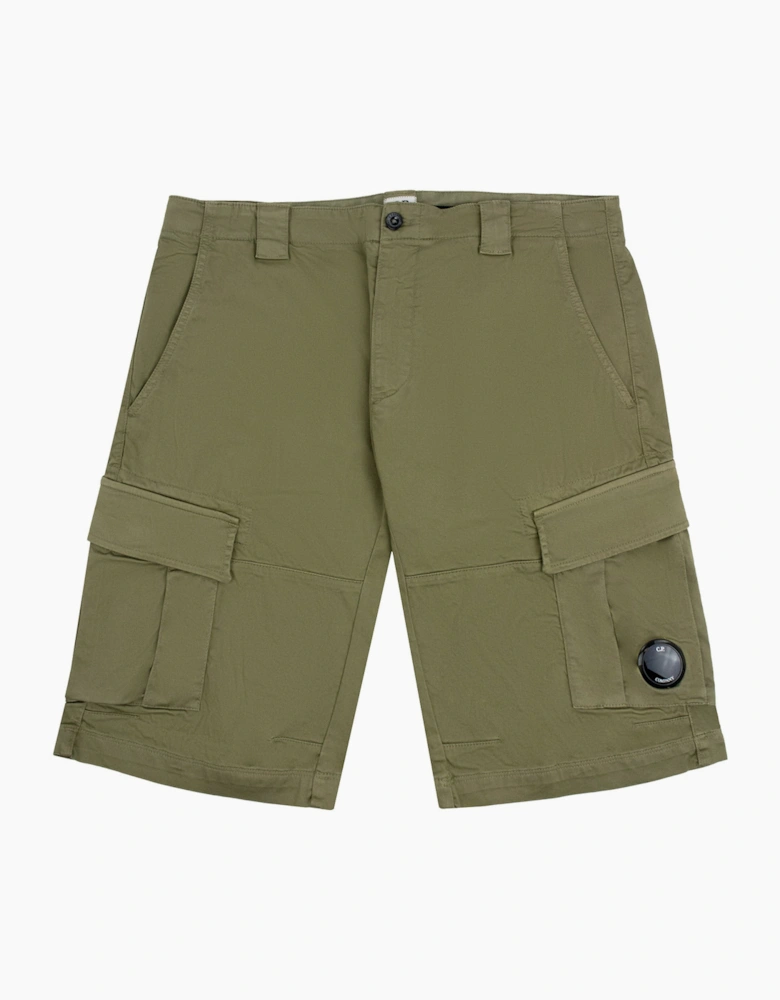 Cp Company Bermuda Cargo Stretch Gabardine Shorts KHAKI 644