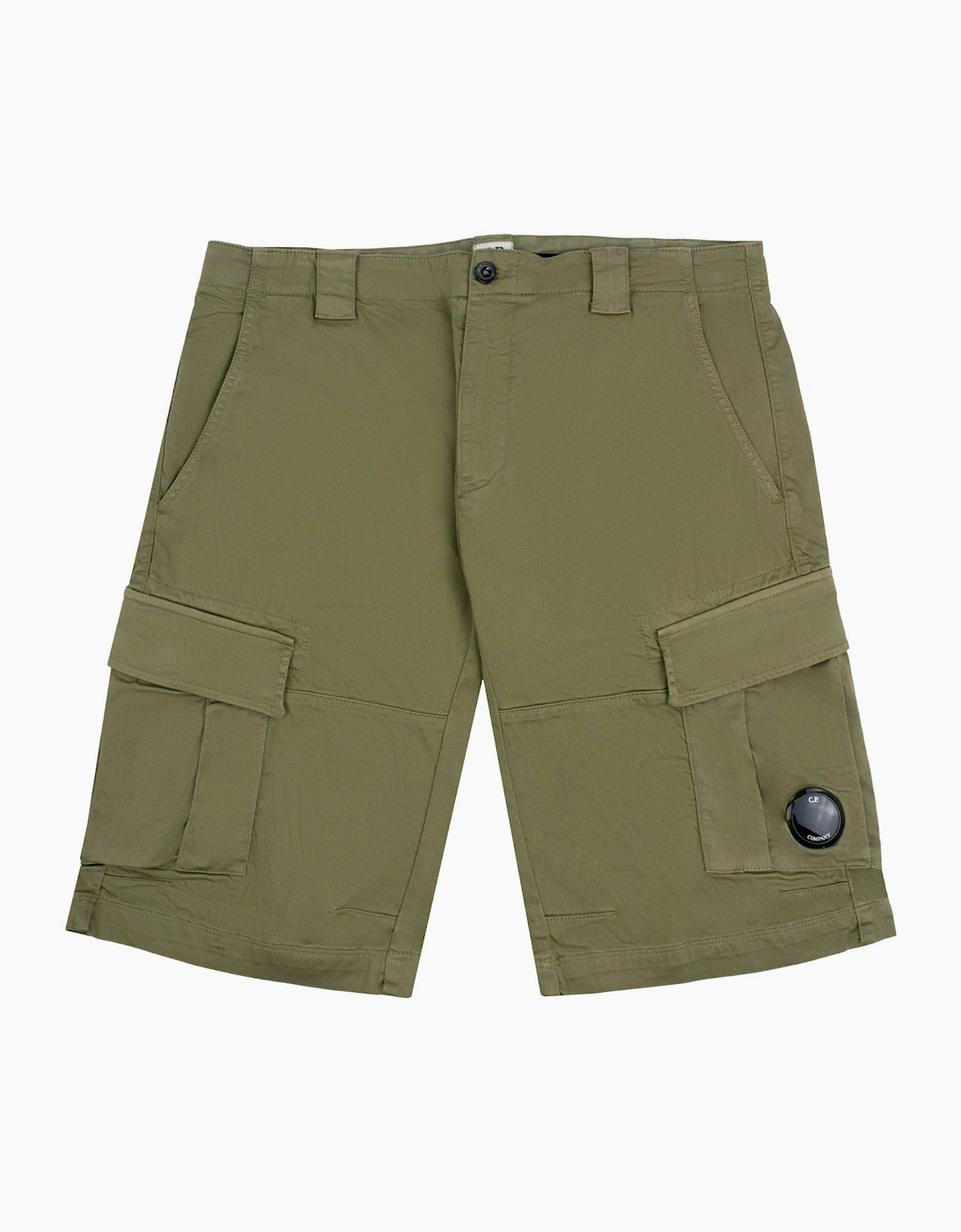 Cp Company Bermuda Cargo Stretch Gabardine Shorts KHAKI 644