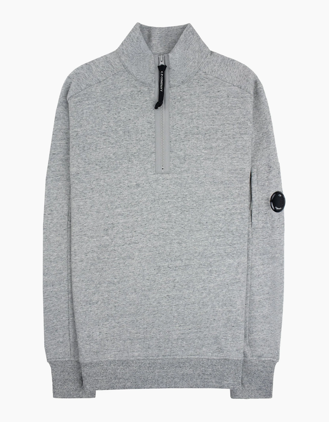 Cp Company Diagonal Raised Fleece Half Zip Lens Sweatshirt GREY M94