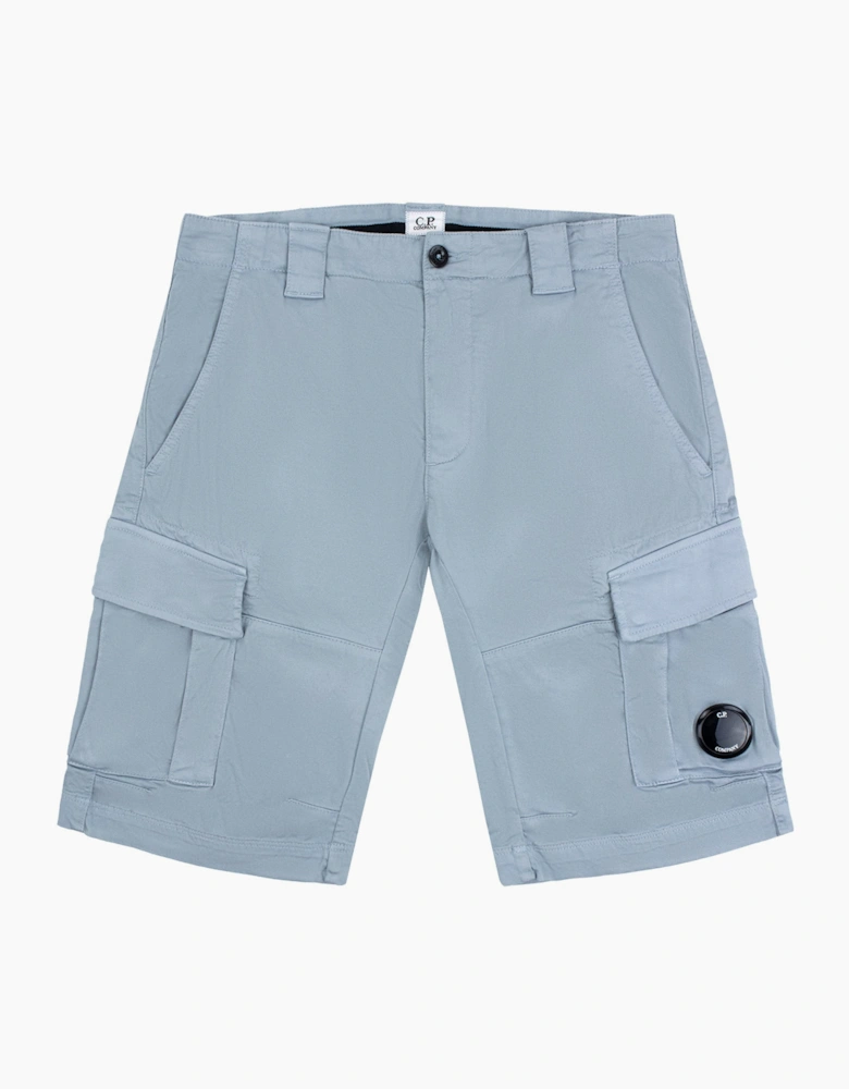 Cp Company Bermuda Cargo Stretch Gabardine Shorts BLUE 809