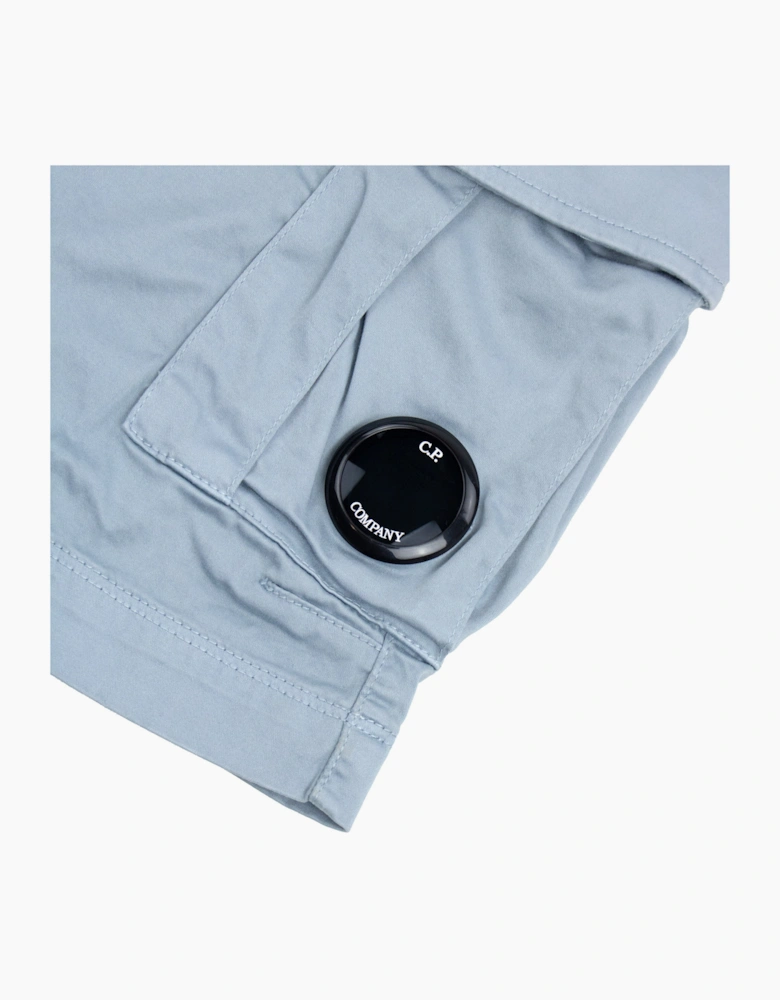 Cp Company Bermuda Cargo Stretch Gabardine Shorts BLUE 809