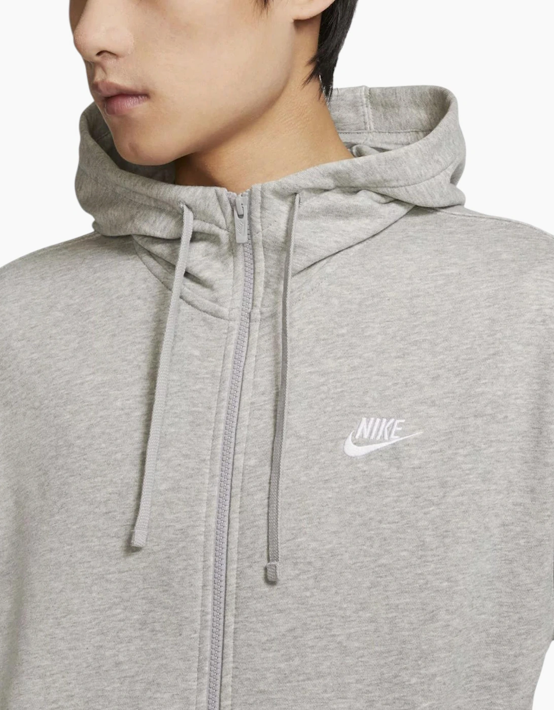 Nike Club Mens Tracksuit Full Zip Hoodie Fleece Jogger Sportswear Grey