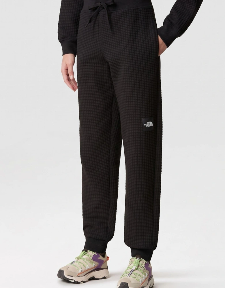 The North Face Womens Mhysa Quilted Long Sleeve Cropped Tracksuit in Black