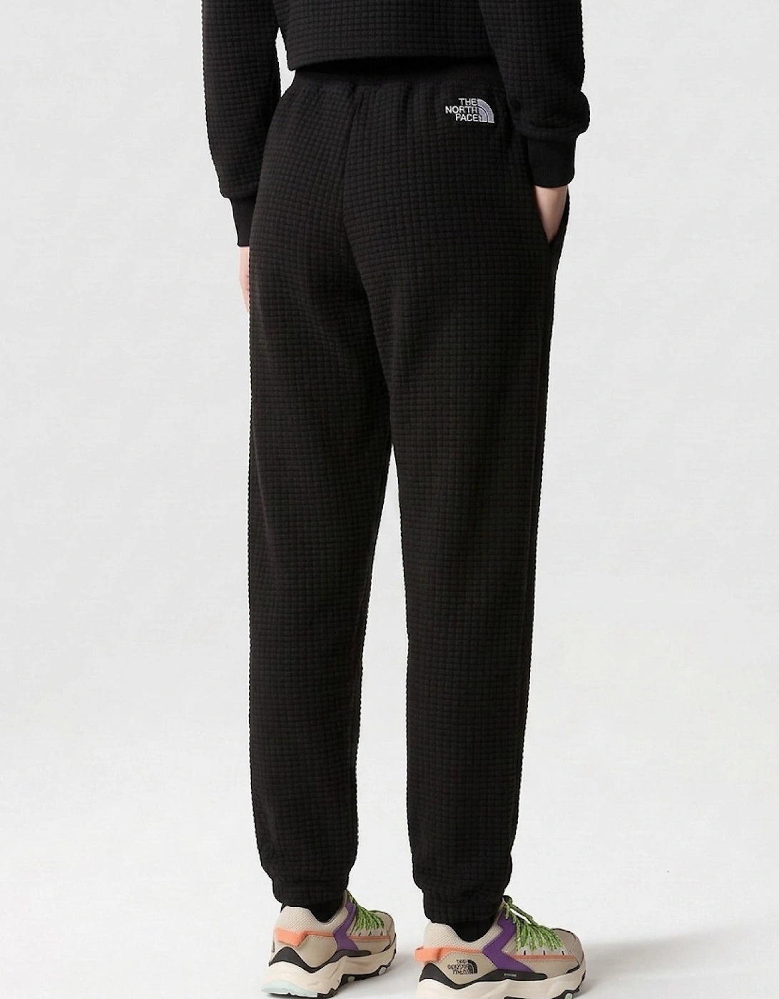 The North Face Womens Mhysa Quilted Long Sleeve Cropped Tracksuit in Black