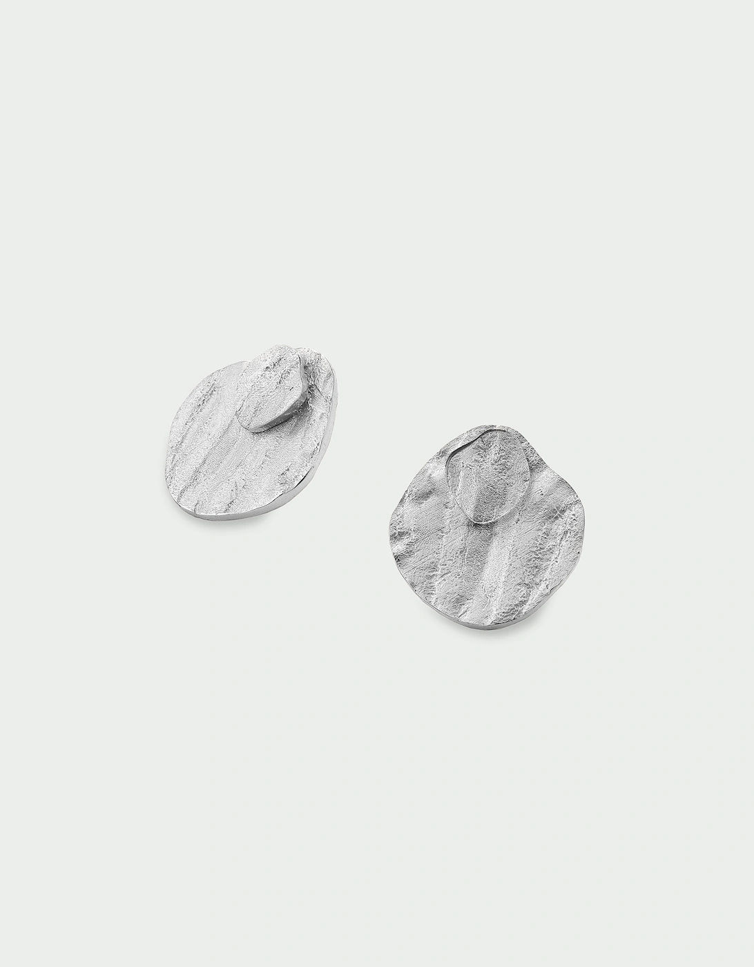Riva Textured Double Disc Jacket Earrings