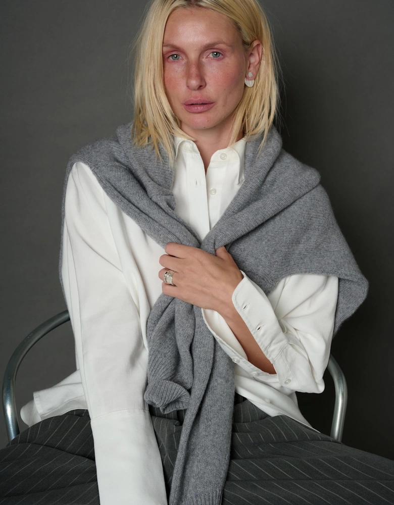 Riva Textured Double Disc Jacket Earrings