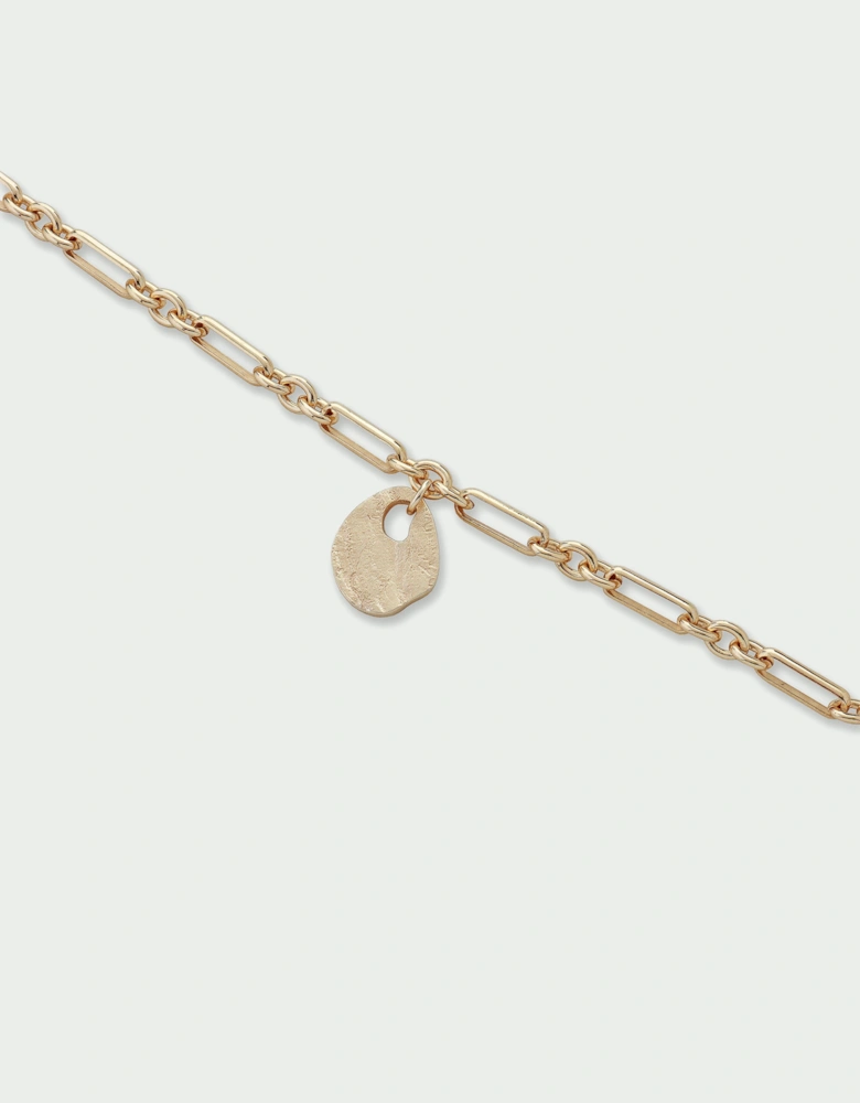 Baia Textured Disc Chain Bracelet