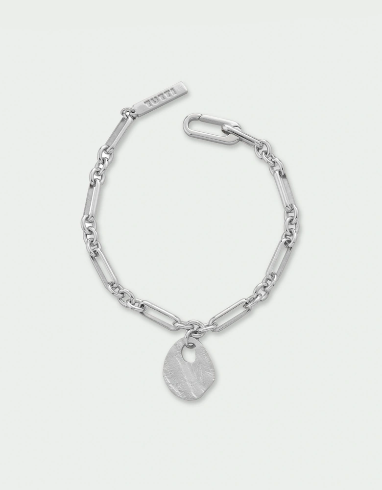 Baia Textured Disc Chain Bracelet