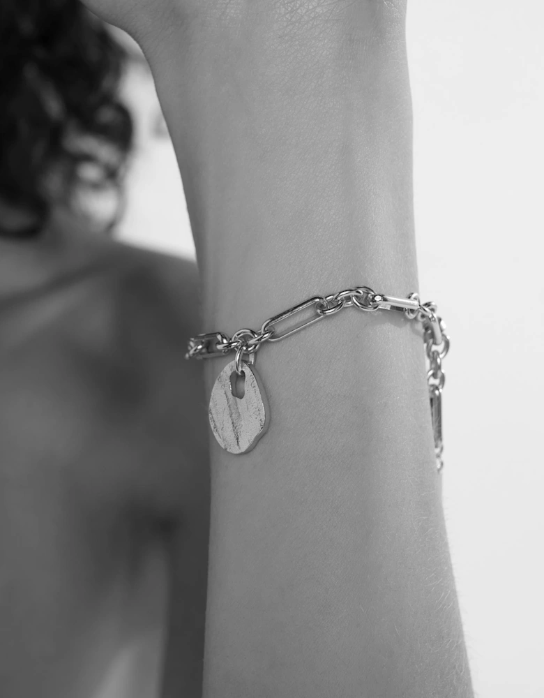 Baia Textured Disc Chain Bracelet