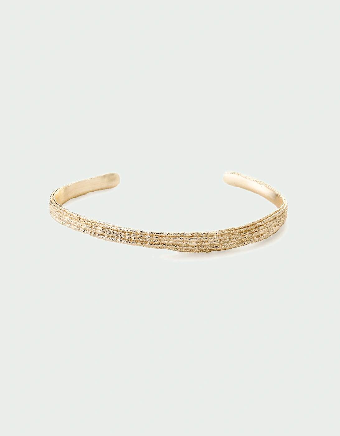 Ravine Organic Textured Open Bangle