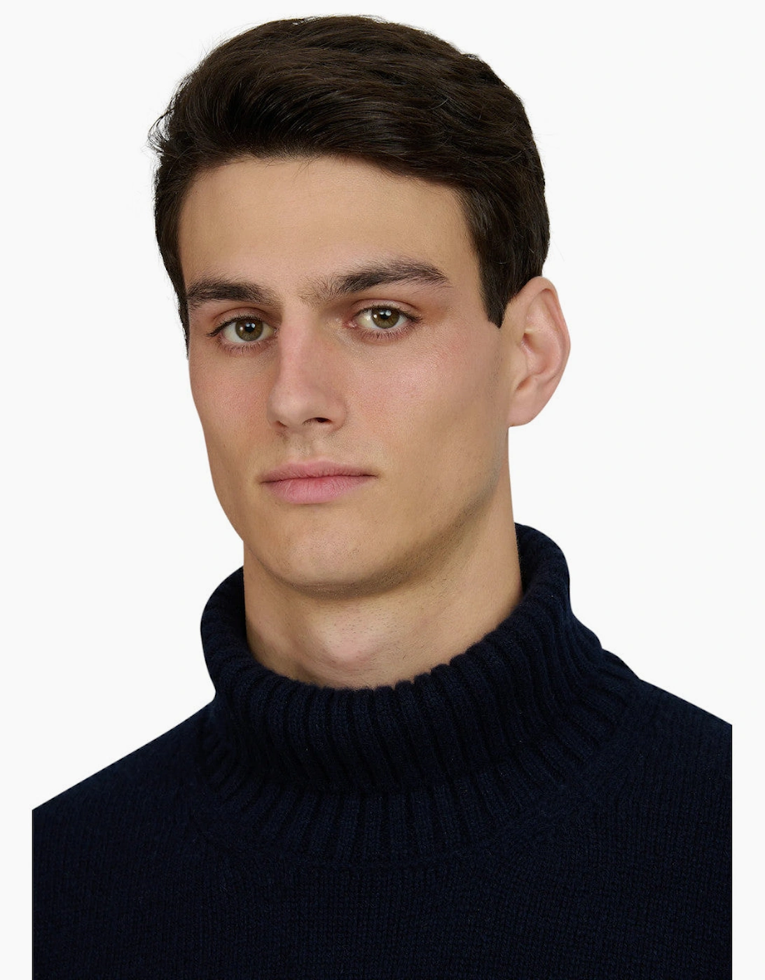 Sandbanks Cashmere Blend Roll Neck Navy