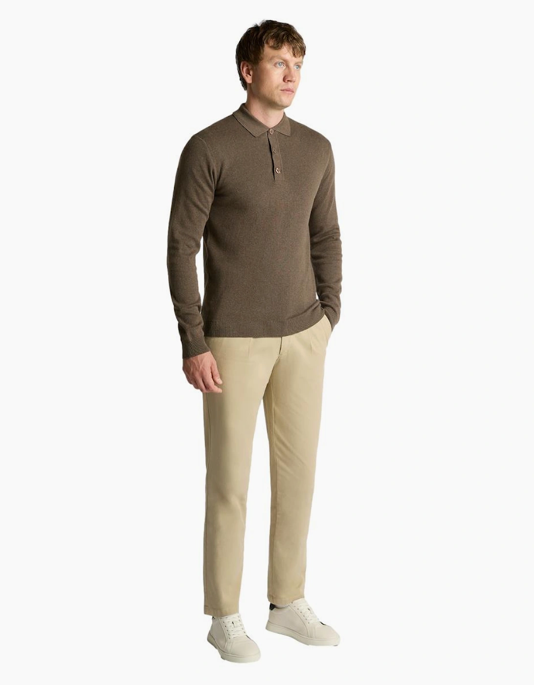 Remus Uomo Knitted Polo A1-26 47 Camel