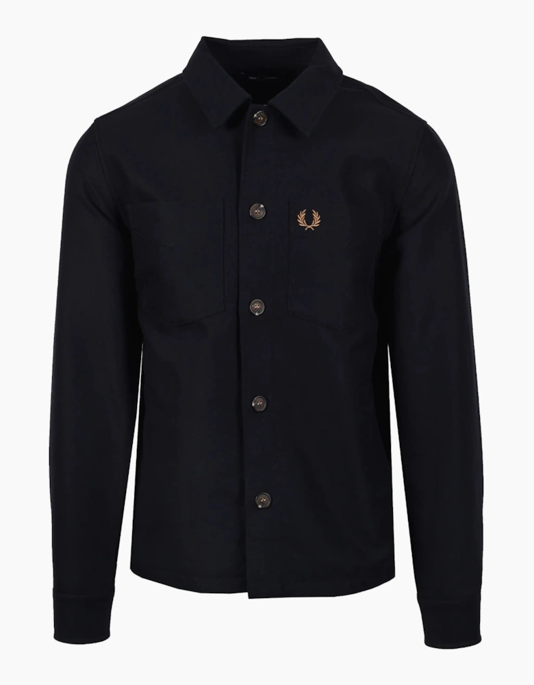 Fred Perry Brushed Twill Overshirt Navy