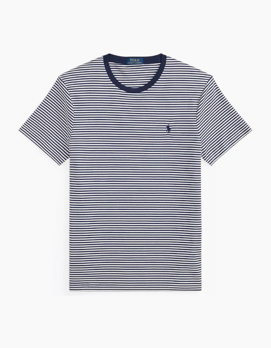 Polo Ralph Lauren Interlock Stripe T-Shirt 500 Newport Navy/White