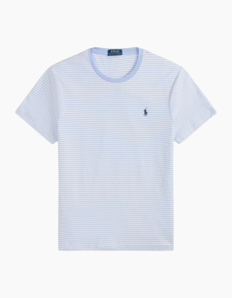 Polo Ralph Lauren Interlock Stripe T-Shirt 501 Pebble Blue/White