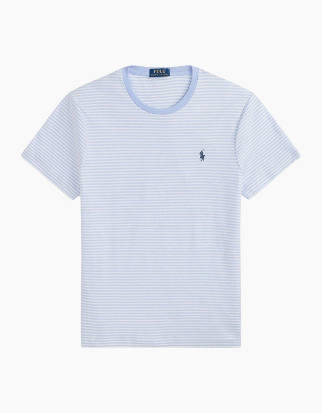 Polo Ralph Lauren Interlock Stripe T-Shirt 501 Pebble Blue/White