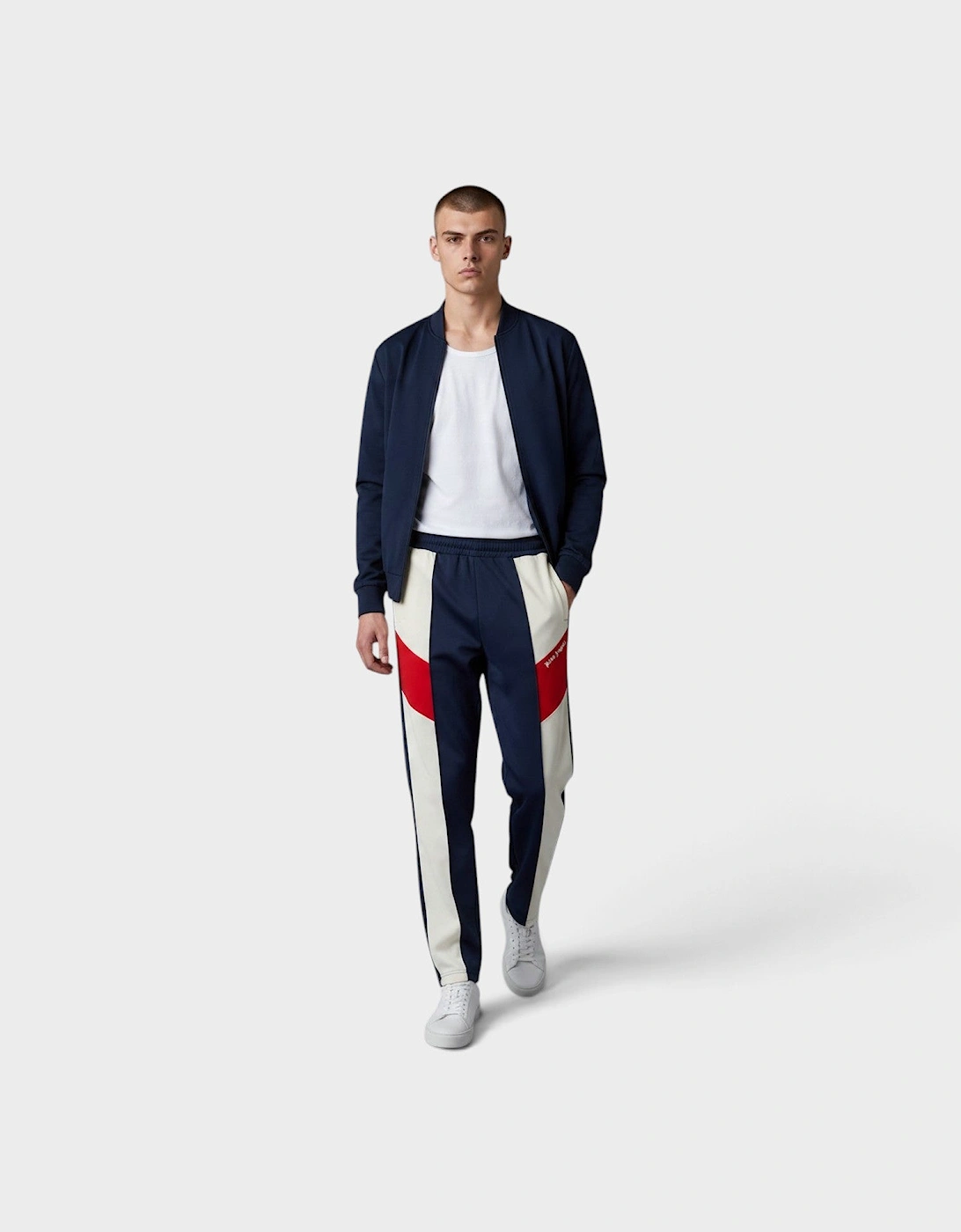 Colour Block Track Pants Navy White