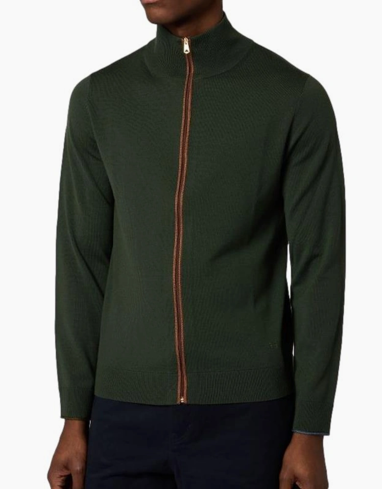 PS Paul Smith Zip Through Cardigan 38 Green