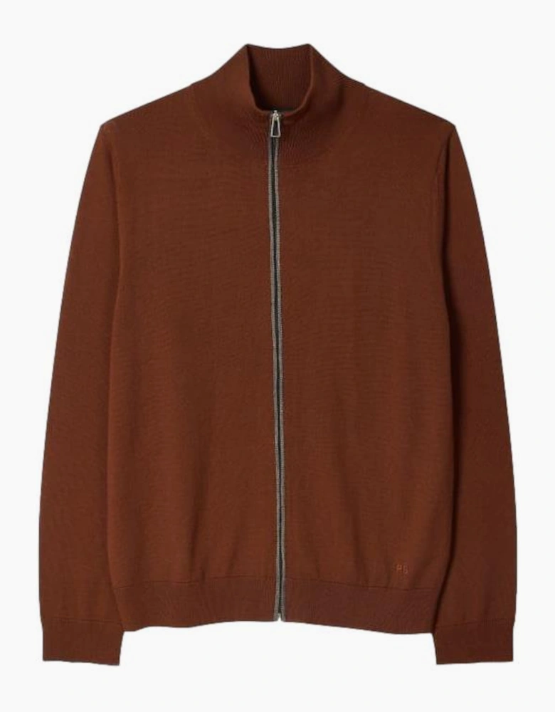PS Paul Smith Zip Through Cardigan 26 Brick
