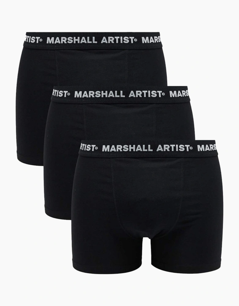 Marshall Artist 3 Pack Boxer Shorts Black