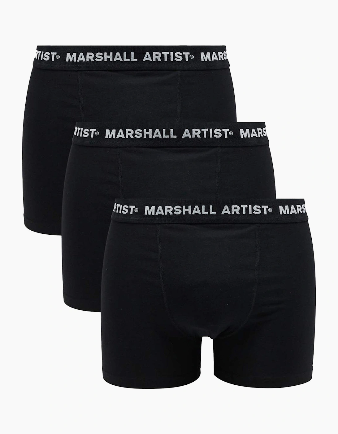 Marshall Artist 3 Pack Boxer Shorts Black