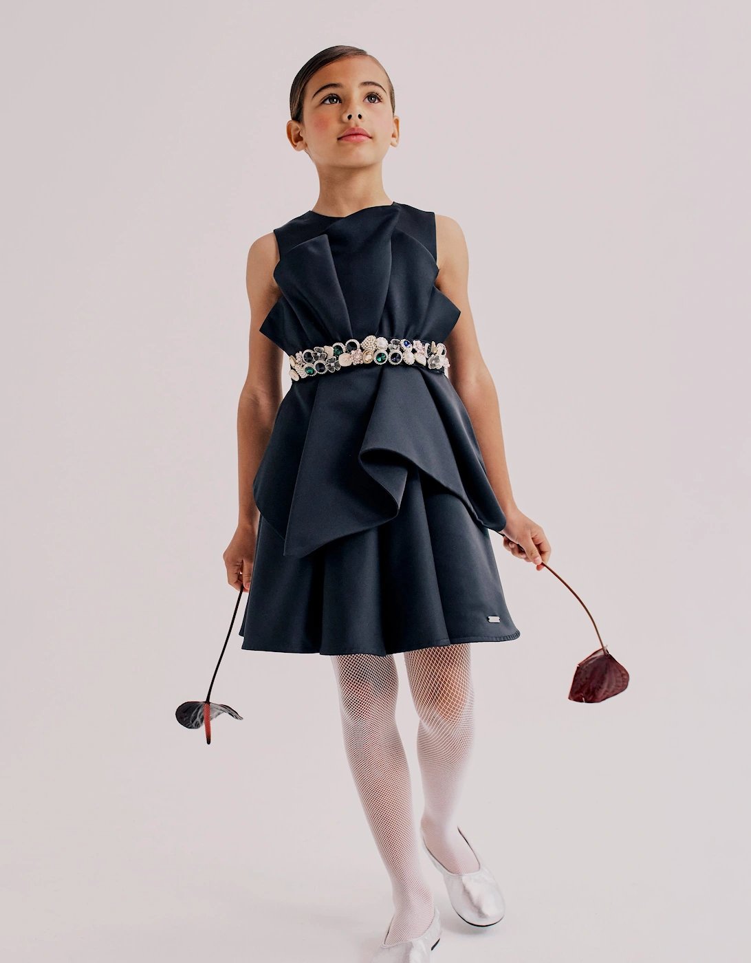 Jessie And James Girls Wind and Dew Dress in Black