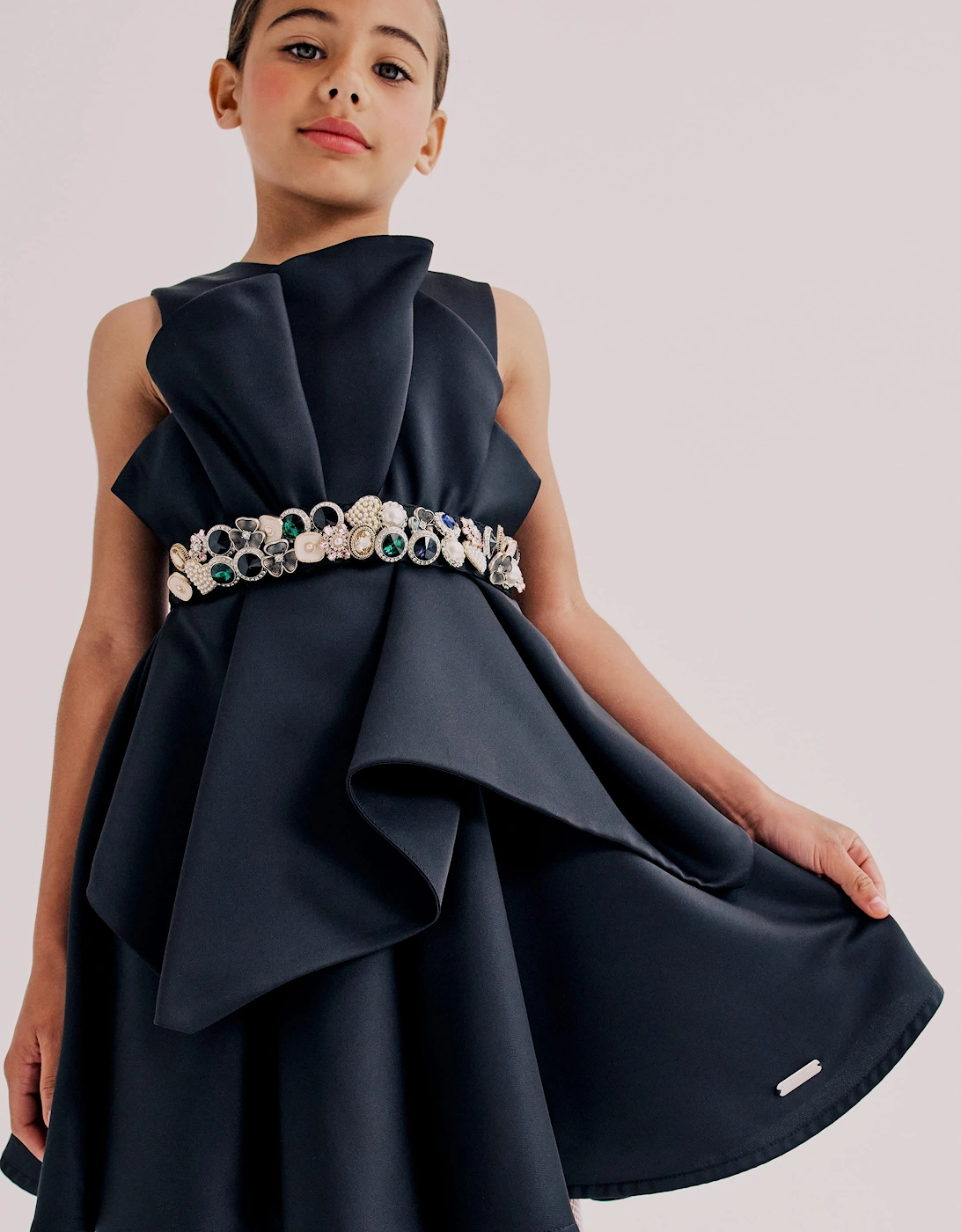 Jessie And James Girls Wind and Dew Dress in Black