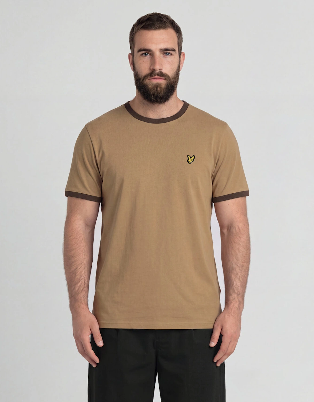 Ringer Cotton Crew Neck T-Shirt