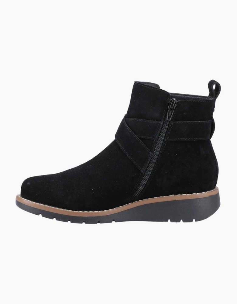 Hush Puppies Lyra Buckle Boot Womens Ankle Boots Black