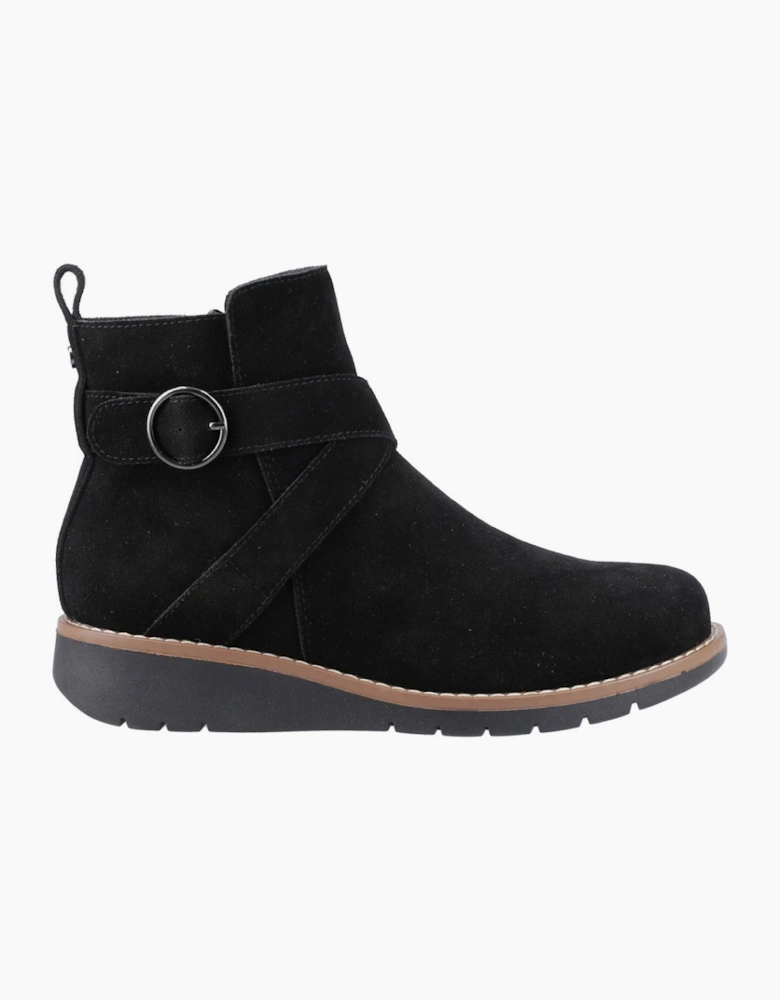 Hush Puppies Lyra Buckle Boot Womens Ankle Boots Black