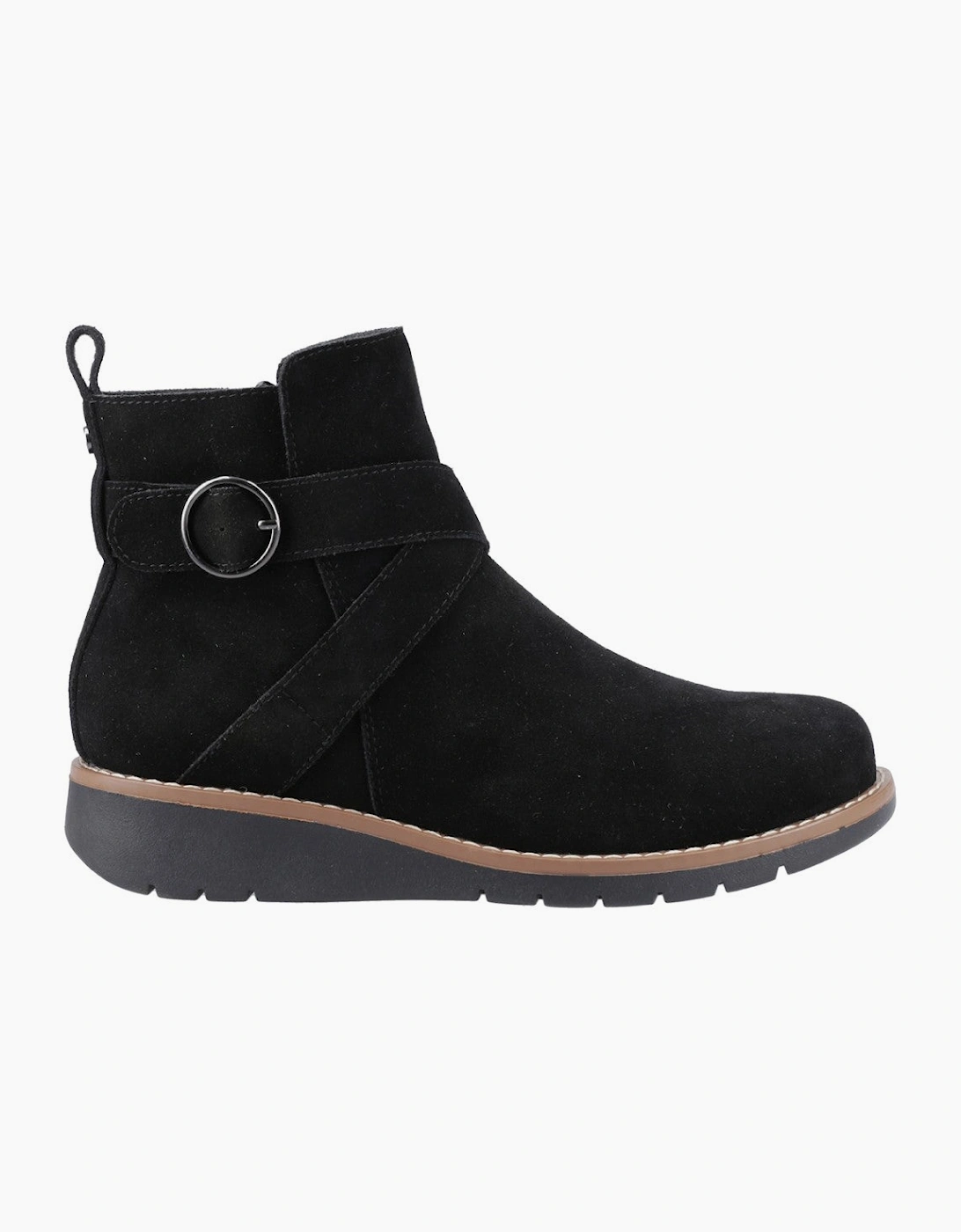 Hush Puppies Lyra Buckle Boot Womens Ankle Boots Black