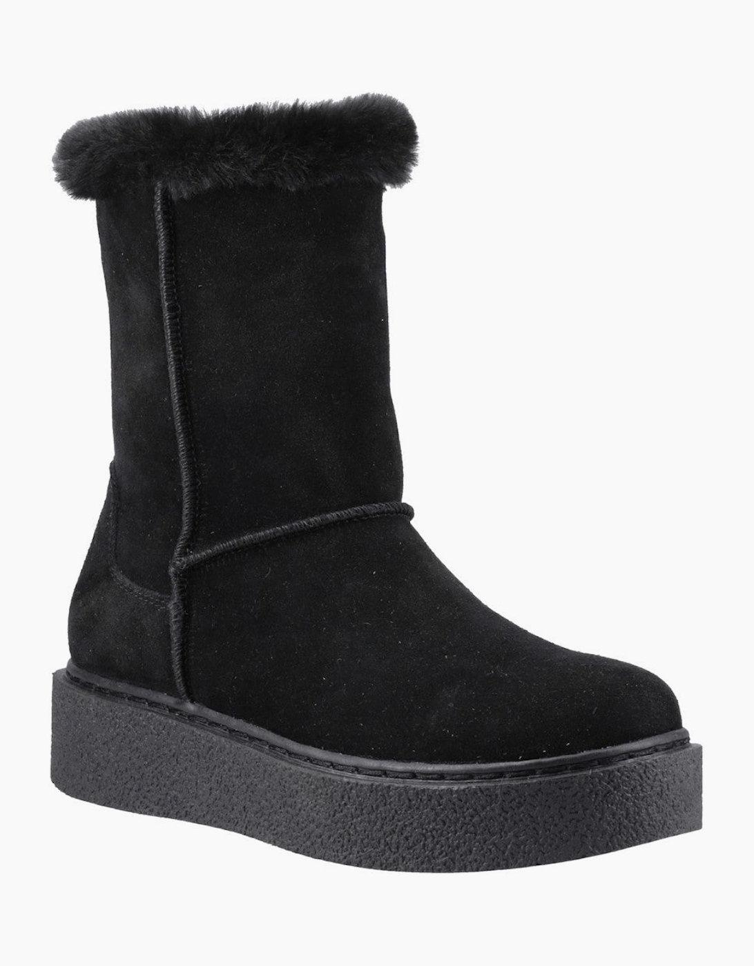 Hush Puppies Becca Mid Boot Womens Mid Calf Boots Black