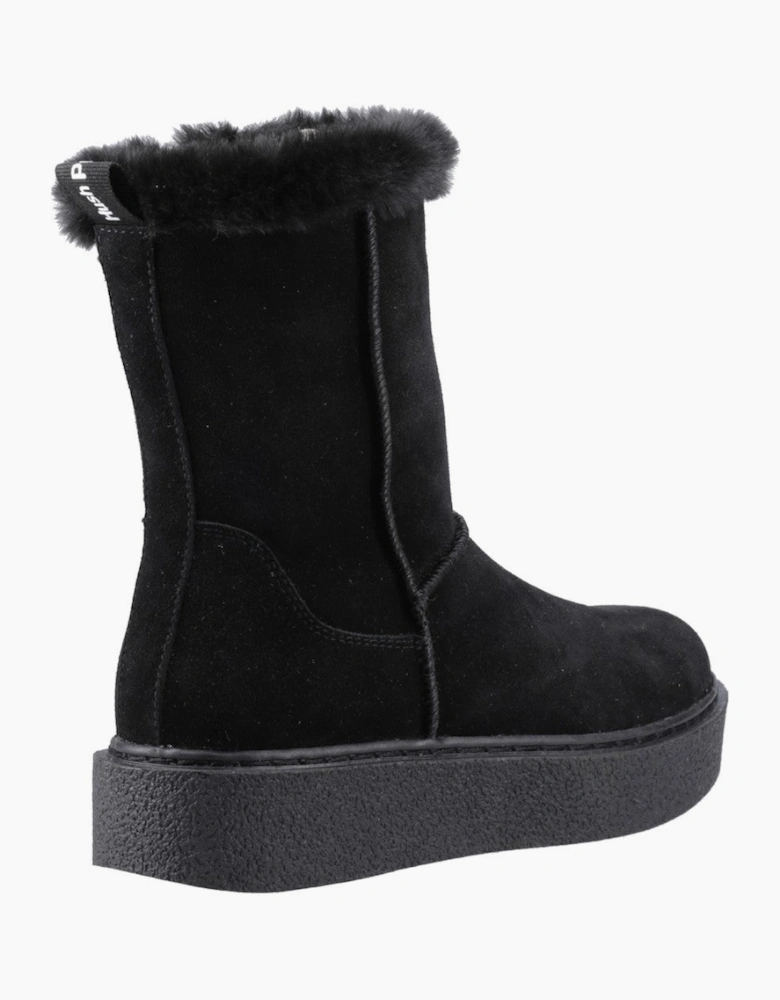 Hush Puppies Becca Mid Boot Womens Mid Calf Boots Black