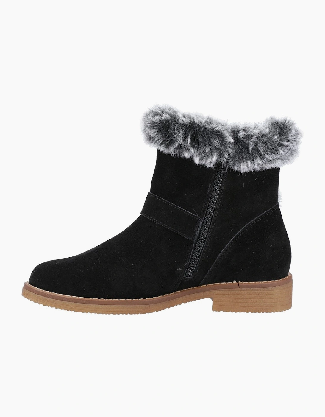 Hush Puppies Hannah Wide Fit Boot Womens Ankle Boots Black