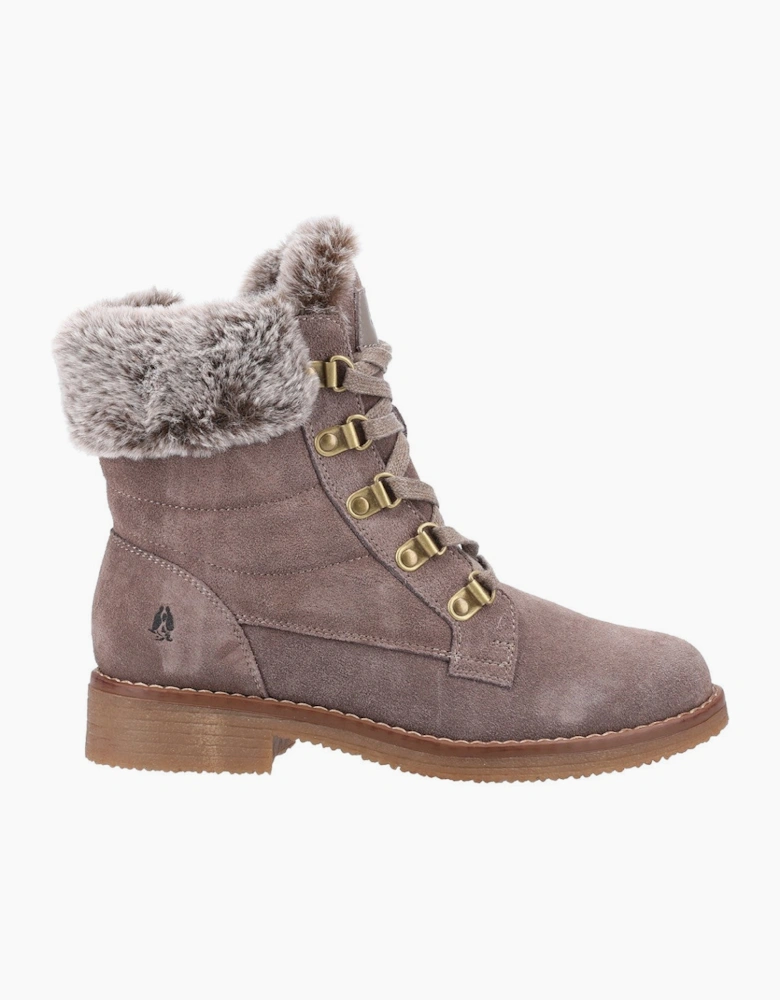 Hush Puppies Florence Wide Fit Boot Womens Ankle Boots Taupe