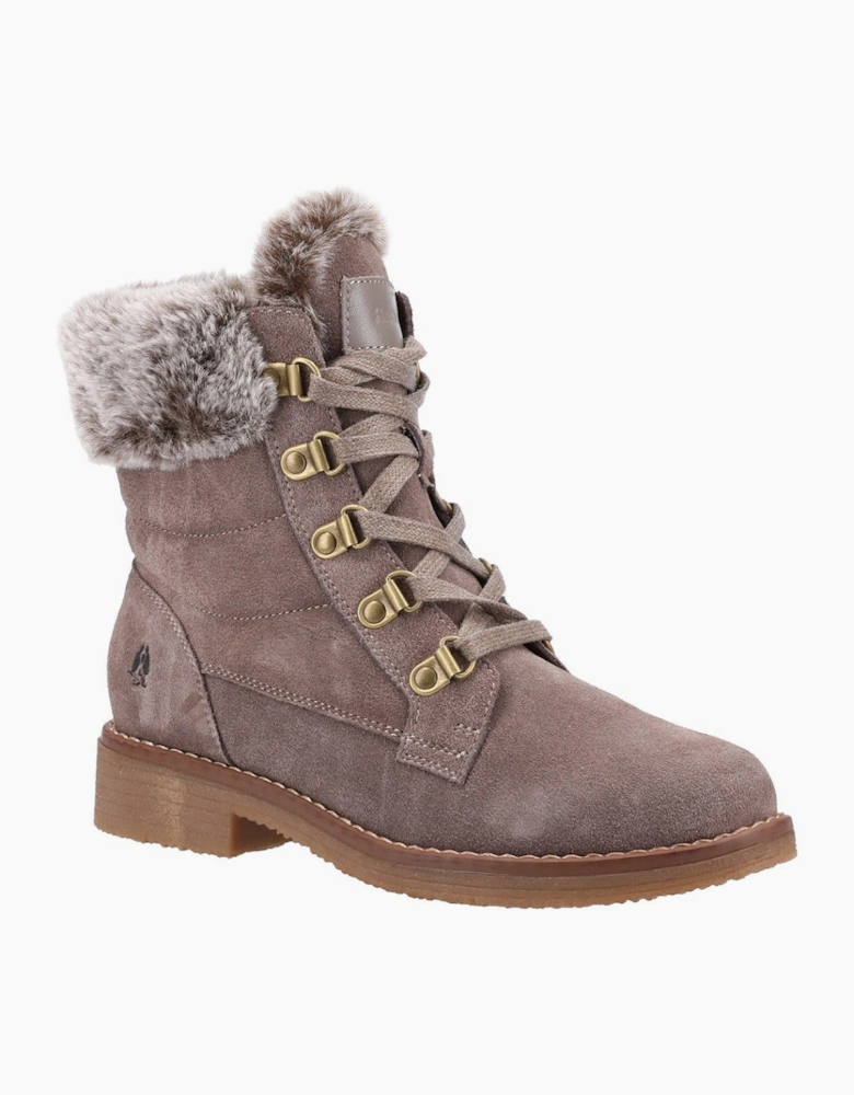 Hush Puppies Florence Wide Fit Boot Womens Ankle Boots Taupe