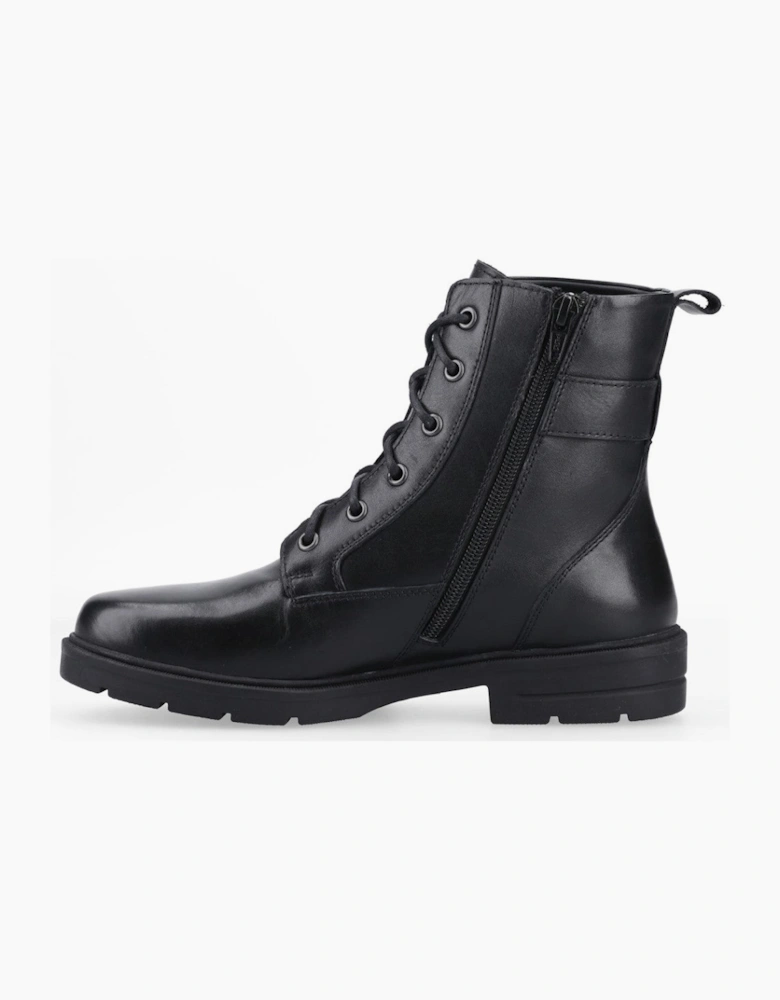 Hush Puppies Teagan Biker Boot Womens Biker Boots Black