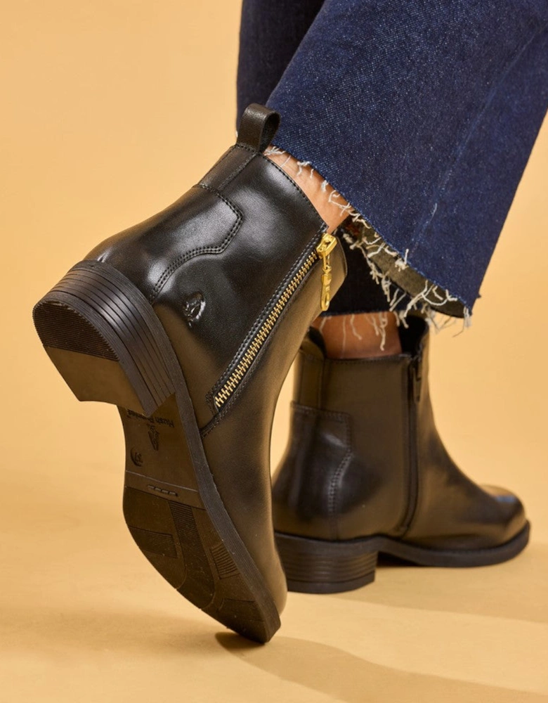 Hush Puppies Perry Zip Boot Womens Ankle Boots Black