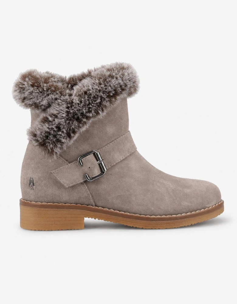 Hush Puppies Hannah Wide Fit Boot Womens Ankle Boots Taupe