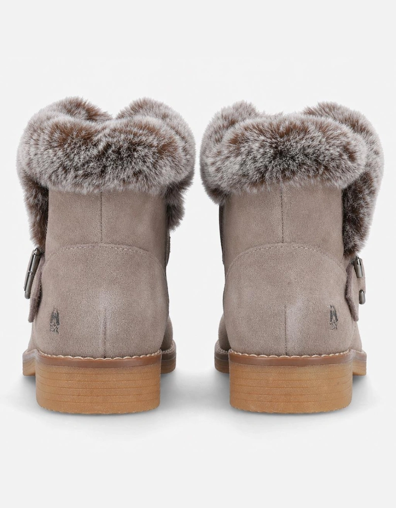 Hush Puppies Hannah Wide Fit Boot Womens Ankle Boots Taupe