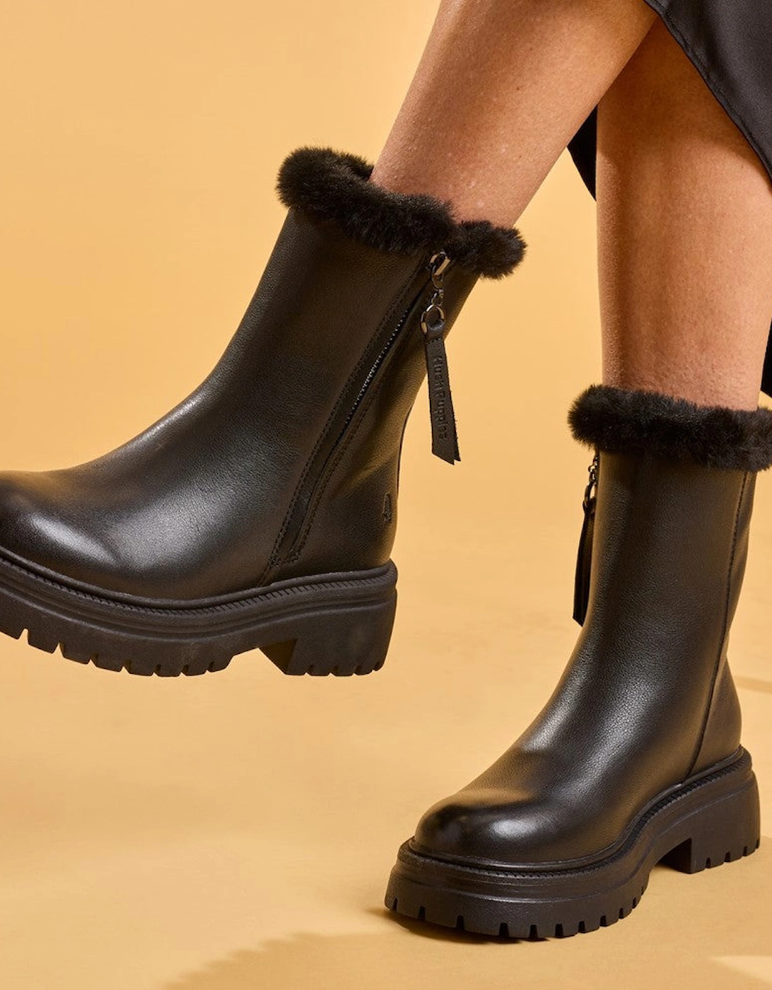 Hush Puppies Rosalind Boot Womens Mid Calf Boots Black