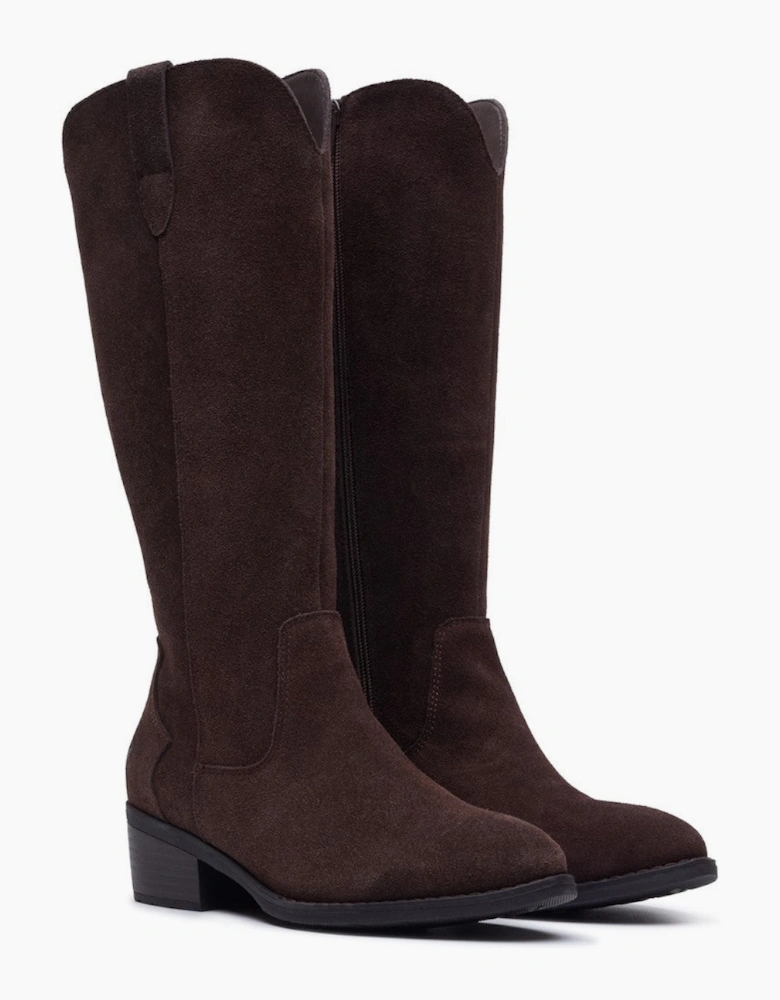 Hush Puppies Isabella Long Boot Womens Cowboy & Western Boots Chocolate