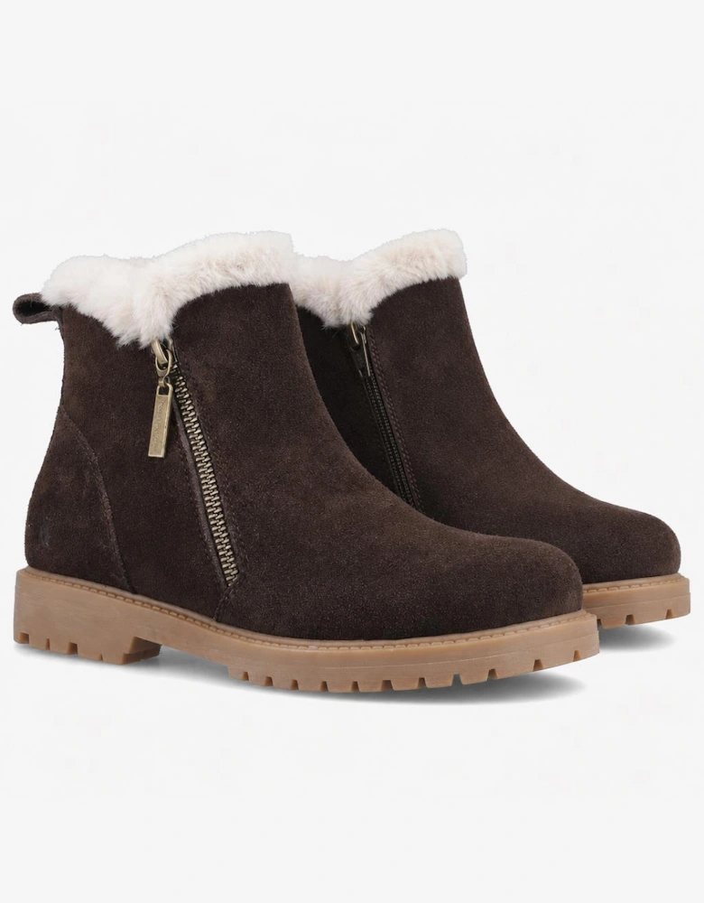Hush Puppies Hollis Zip Boot Womens Ankle Boots Brown
