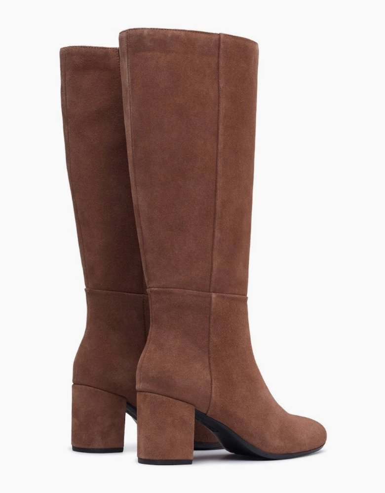 Hush Puppies Oprah Suede Long Boot Womens Tall Boots Light Brown